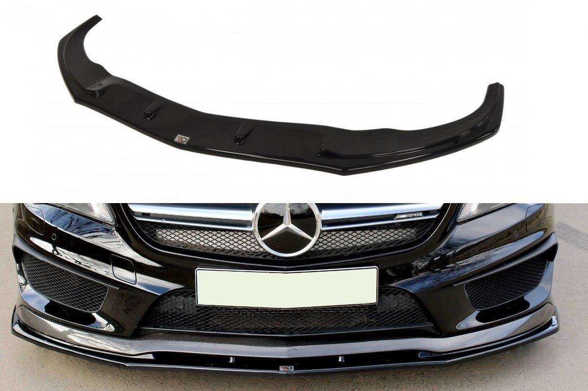 Street+ Spoilerlippe Front Ansatz passend für v.2 MERCEDES CLA 45 AMG C117 (vor Facelift) schwarz Hochglanz – Ansicht 2