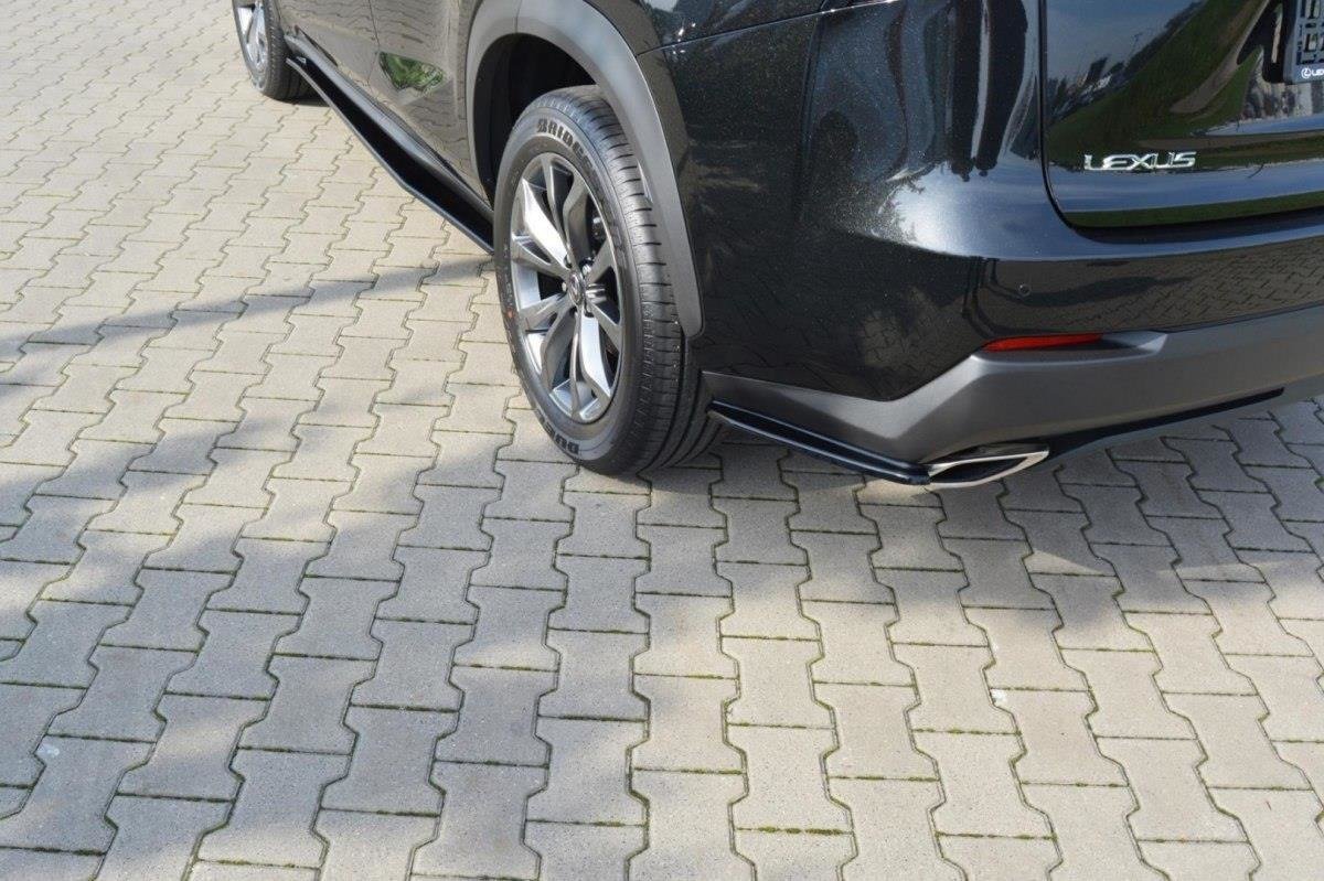 Heck Ansatz Flaps Diffusor passend für Lexus NX Mk1 T schwarz Hochglanz – Ansicht 5