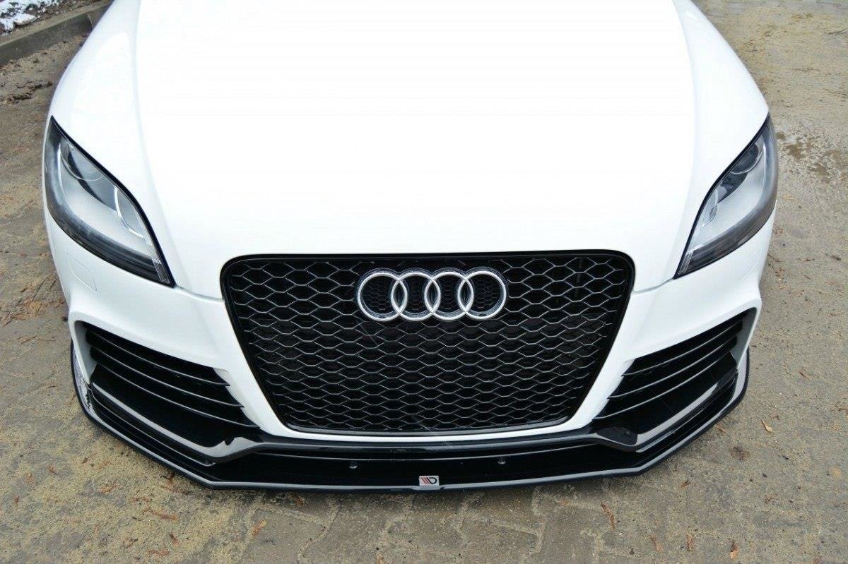 Street+ Spoilerlippe Front Ansatz V.1 passend für Audi TT RS 8J schwarz Hochglanz – Ansicht 1