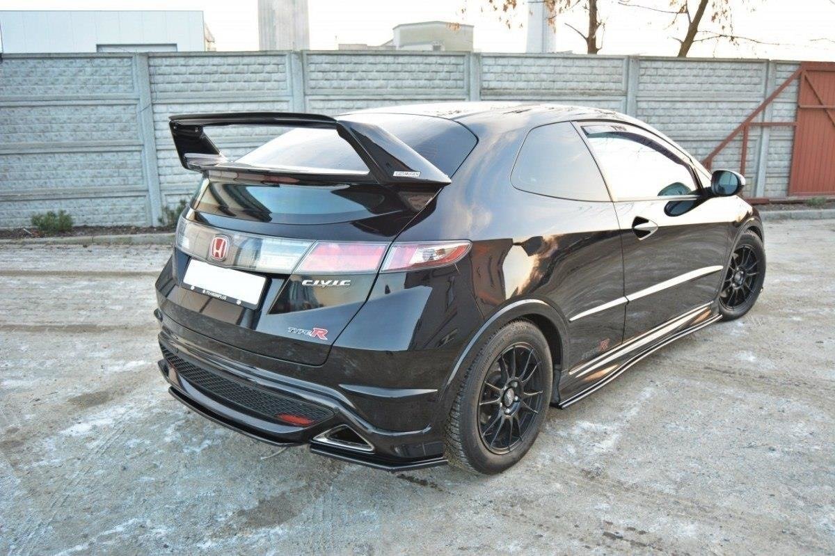 Heck Ansatz Flaps Diffusor passend für HONDA CIVIC VIII TYPE S/R schwarz Hochglanz – Ansicht 4