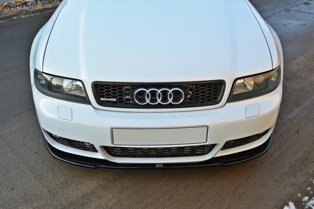 Street+ Spoilerlippe Front Ansatz passend für AUDI RS4 B5 schwarz Hochglanz – Ansicht 1