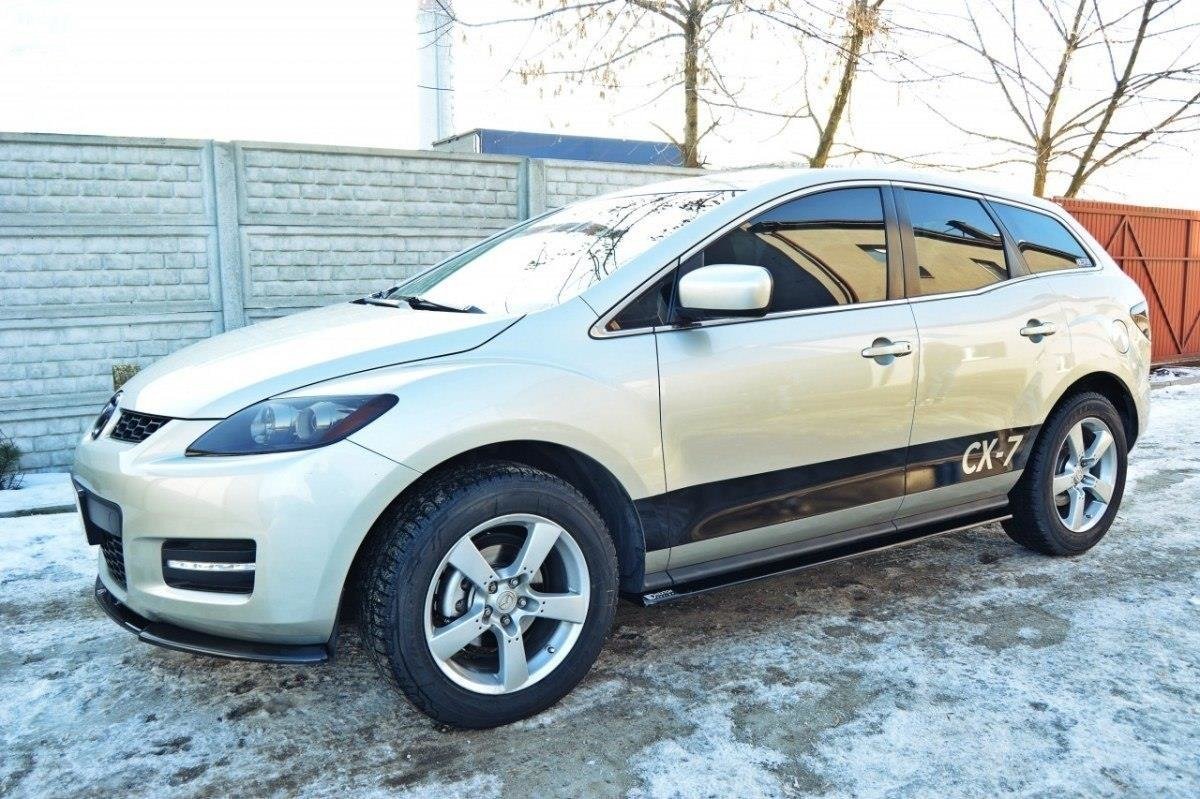 Street+ Seitenschweller Leisten passend für Mazda CX-7 schwarz Hochglanz – Ansicht 4