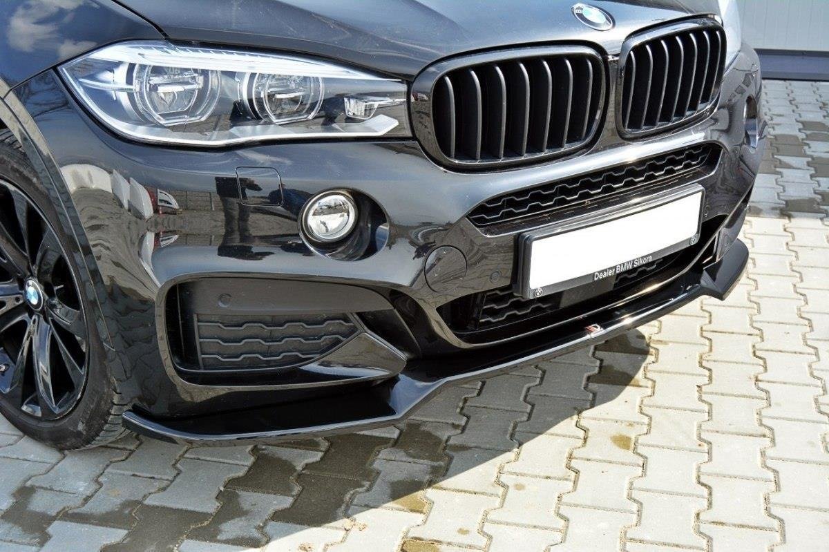 Street+ Spoilerlippe Front Ansatz V.1 passend für BMW X6 M-Paket F16 schwarz Hochglanz – Ansicht 3