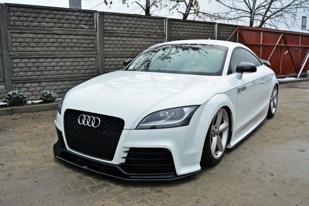 Street+ Spoilerlippe Front Ansatz V.1 passend für Audi TT RS 8J schwarz Hochglanz – Ansicht 4