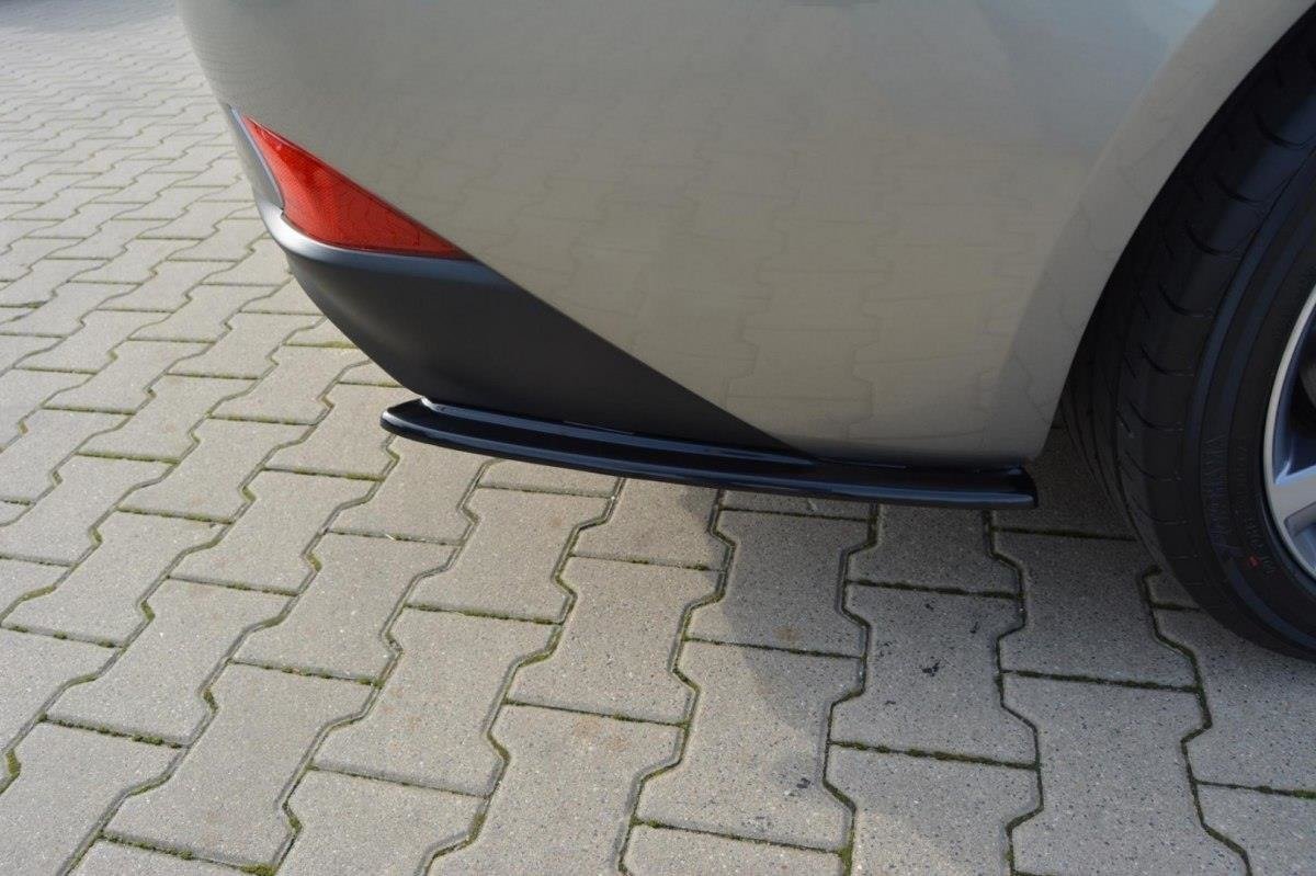 Heck Ansatz Flaps Diffusor passend für Lexus IS Mk3 Facelift T schwarz Hochglanz – Ansicht 4