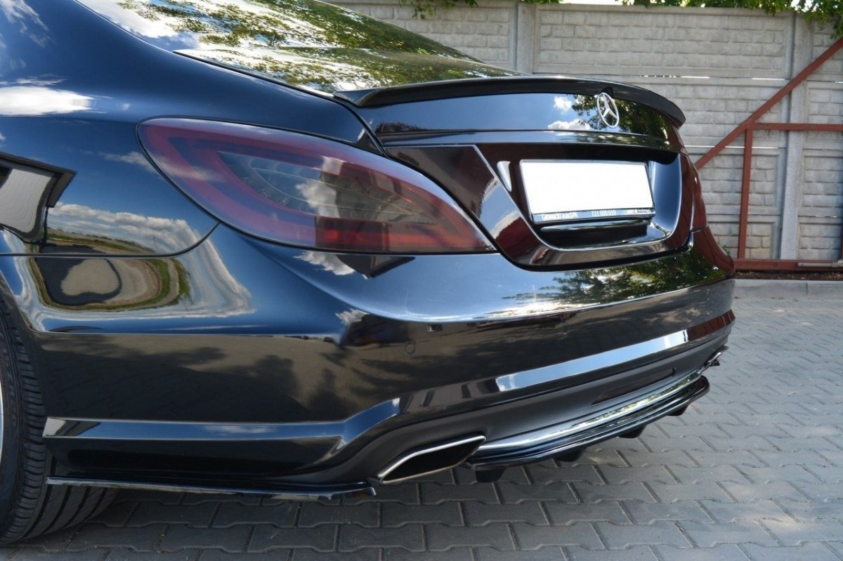 Street+ Mittlerer Diffusor RACE passend für Mercedes-Benz CLS AMG-Line C218 schwarz Hochglanz – Ansicht 1