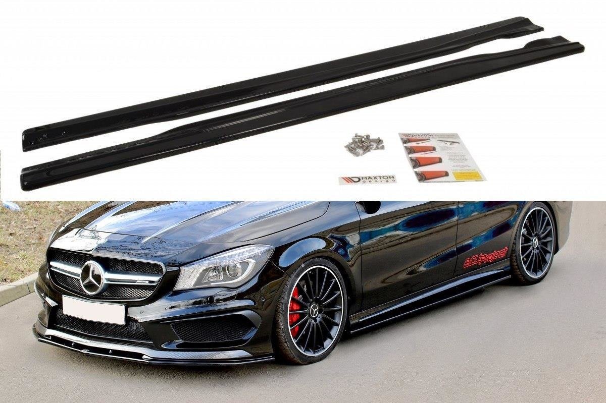 Street+ Seitenschweller Leisten passend für MERCEDES CLA 45 AMG C117/A45 AMG W176 (vor Facelift) schwarz Hochglanz – Ansicht 2