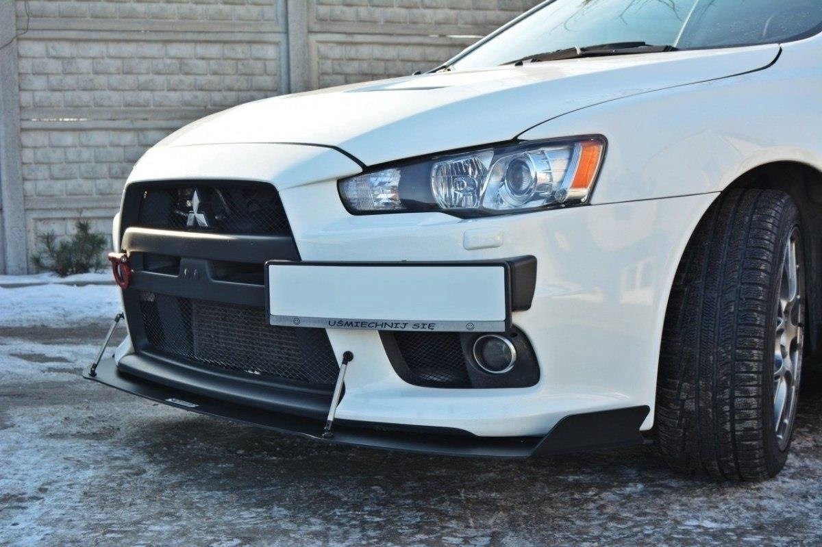 Racing Street+ Spoilerlippe Front Ansatz V.1 passend für Mitsubishi Lancer Evo X – Ansicht 4