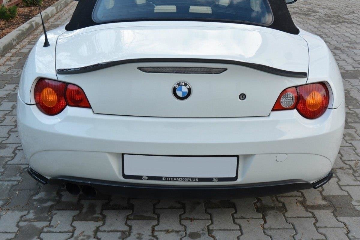Heck Ansatz Flaps Diffusor passend für BMW Z4 E85 / E86 vor Facelift schwarz Hochglanz – Ansicht 1