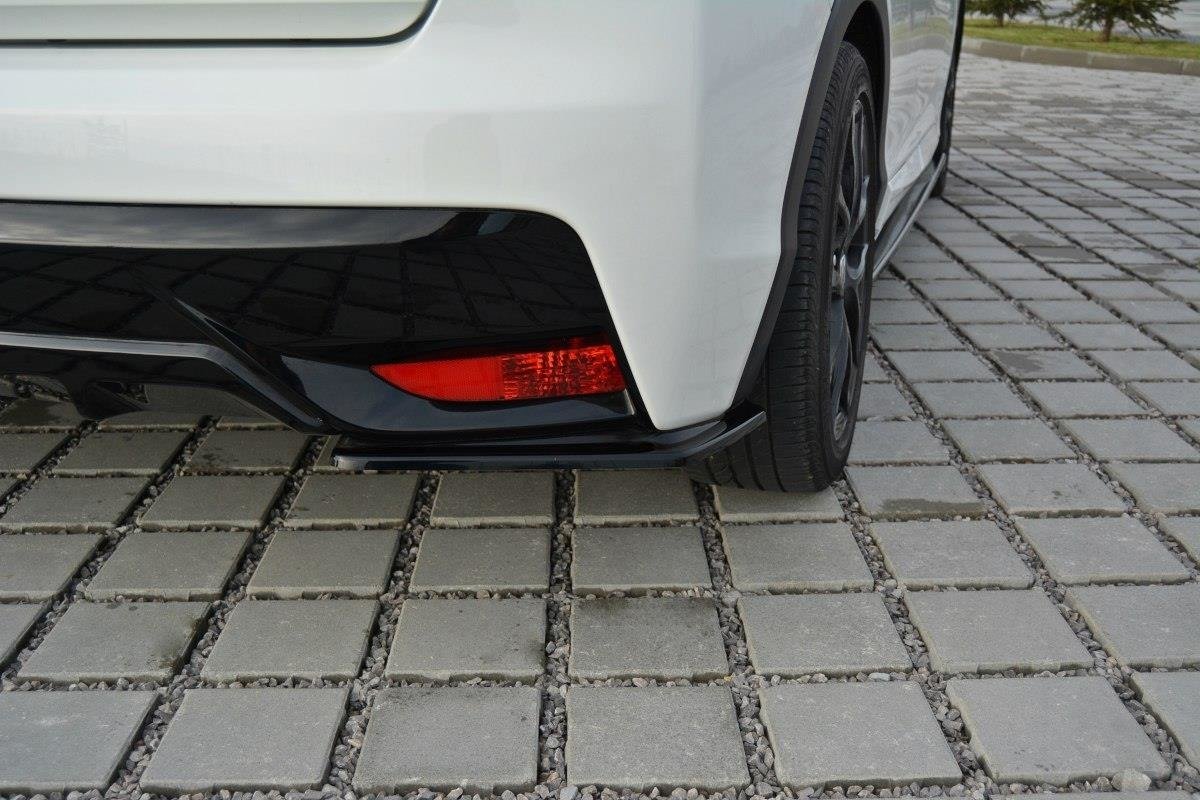Heck Ansatz Flaps Diffusor passend für Honda Civic Mk9 Facelift schwarz Hochglanz – Ansicht 3