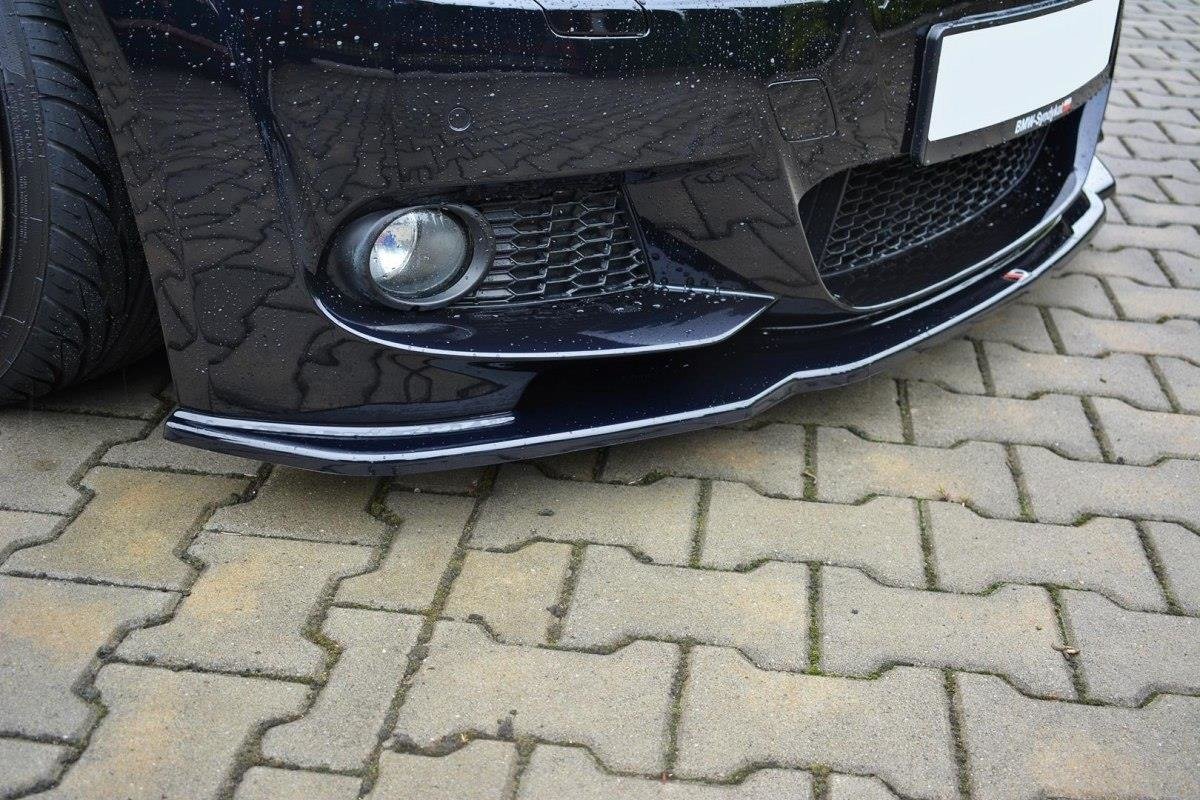 Street+ Spoilerlippe Front Ansatz V.2 passend für BMW 3er E92 M Paket FACELIFT schwarz Hochglanz – Ansicht 3