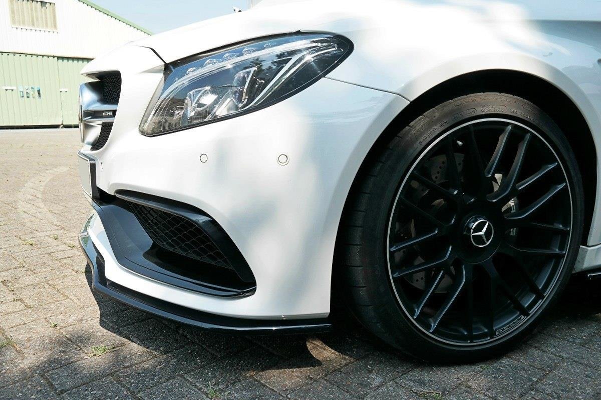 Street+ Spoilerlippe Front Ansatz V.1 passend für Mercedes C-Klasse C205 63 AMG Coupe schwarz Hochglanz – Ansicht 4