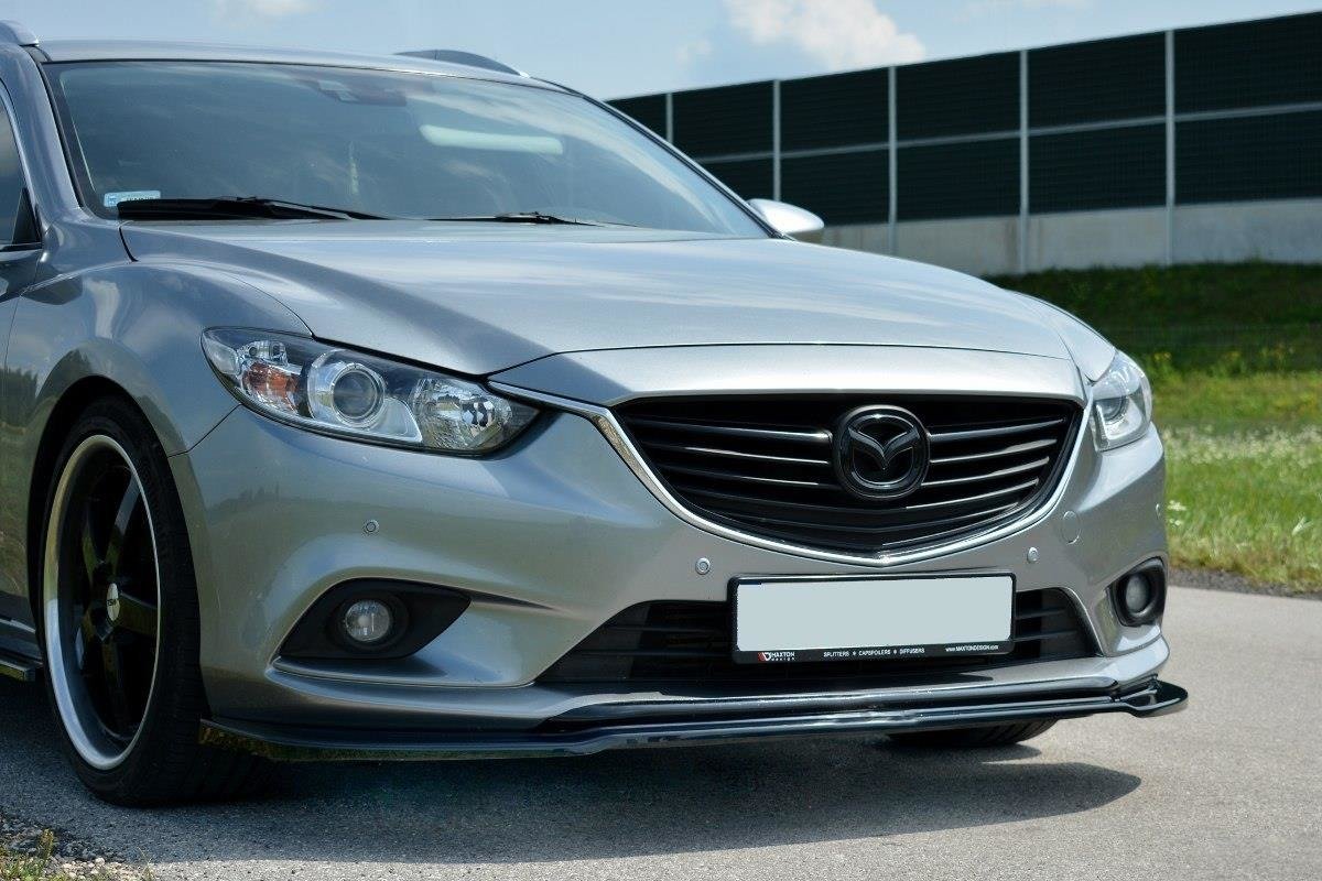 Street+ Spoilerlippe Front Ansatz V.1 passend für Mazda 6 GJ (Mk3) schwarz Hochglanz – Ansicht 1