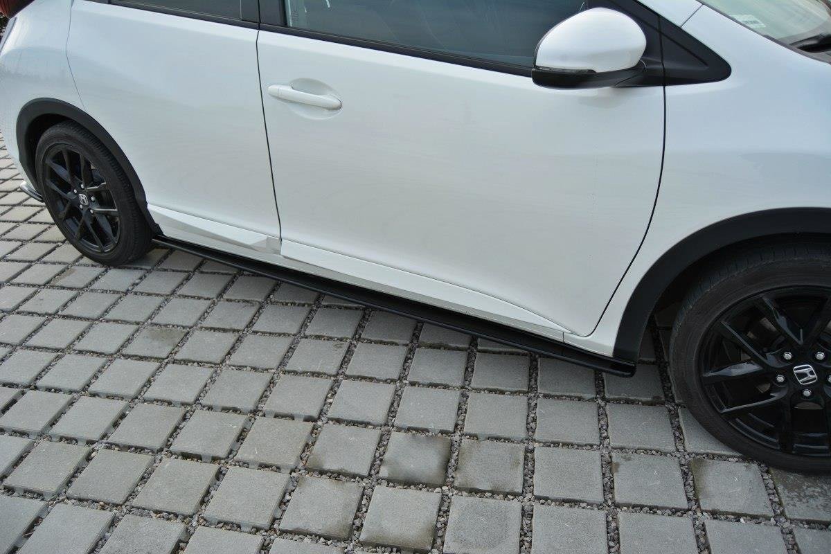 Street+ Seitenschweller Leisten passend für Honda Civic Mk9  schwarz Hochglanz – Ansicht 1