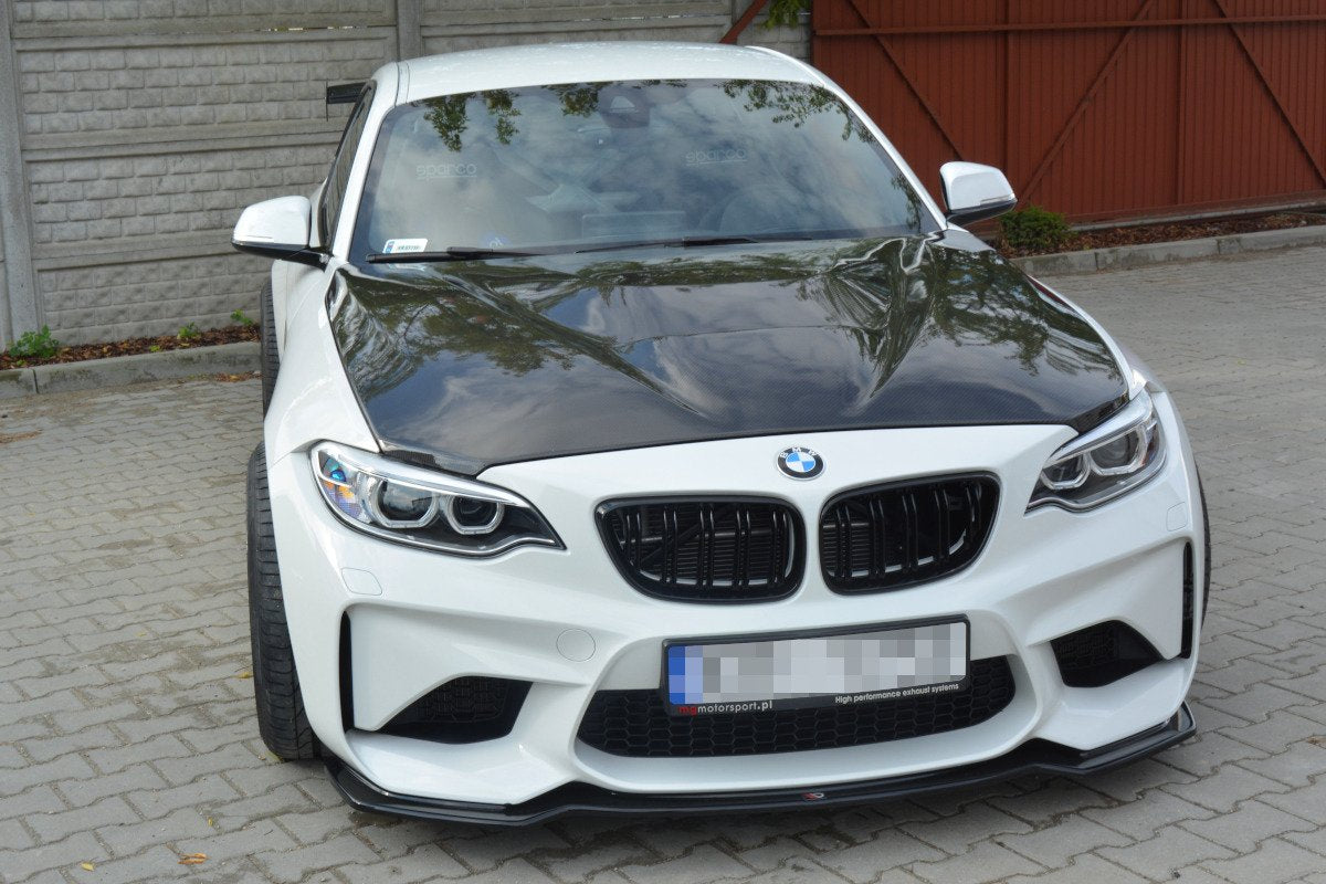 Street+ Spoilerlippe Front Ansatz passend für BMW M2 (F87) COUPÉ schwarz Hochglanz – Ansicht 4