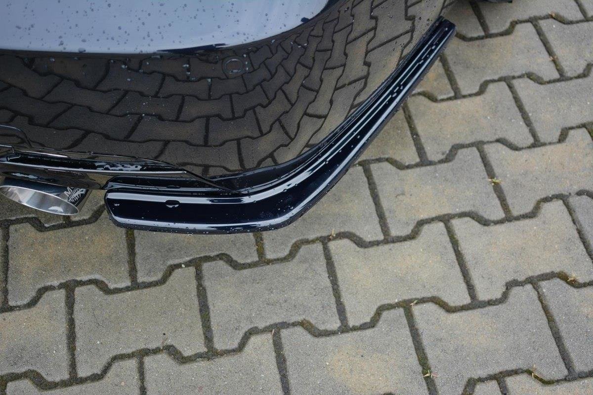 Heck Ansatz Flaps Diffusor passend für BMW 3er E92 M Paket FACELIFT schwarz Hochglanz – Ansicht 3