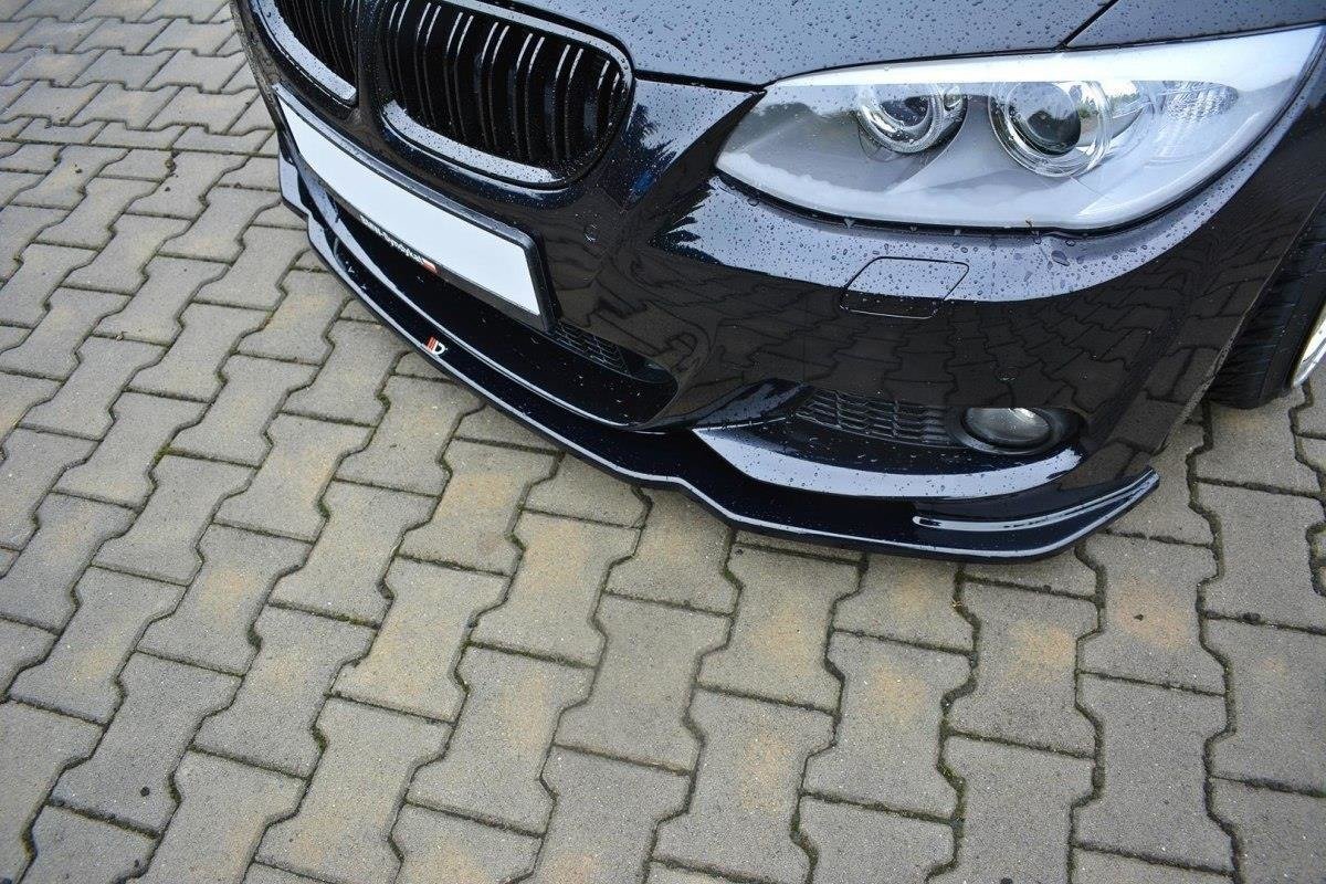 Street+ Spoilerlippe Front Ansatz V.2 passend für BMW 3er E92 M Paket FACELIFT schwarz Hochglanz – Ansicht 5