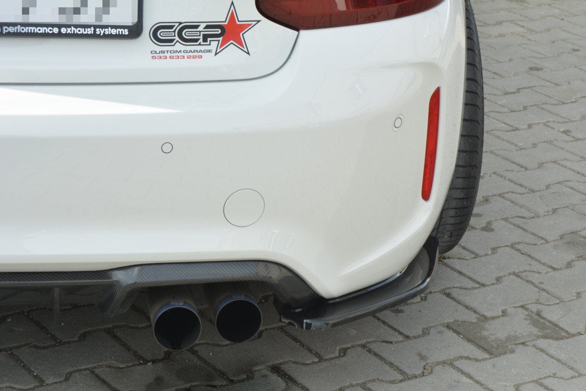 Heck Ansatz Flaps Diffusor passend für BMW M2 (F87) COUPÉ schwarz Hochglanz – Ansicht 5