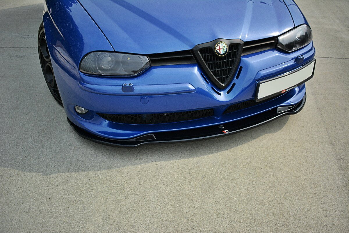 Street+ Spoilerlippe Front Ansatz V.1 passend für ALFA ROMEO 156 GTA  schwarz Hochglanz – Ansicht 3