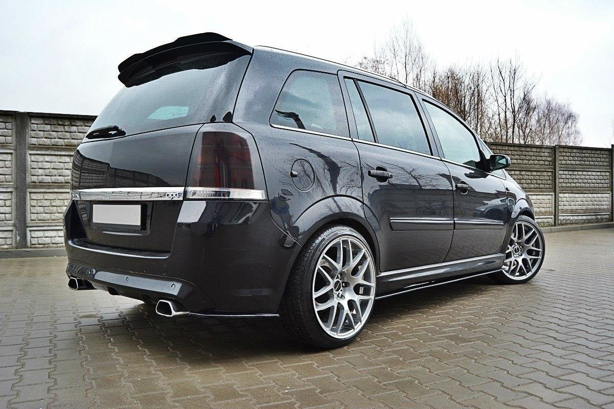 Heck Ansatz Flaps Diffusor passend für OPEL ZAFIRA B OPC / VXR schwarz Hochglanz – Ansicht 4