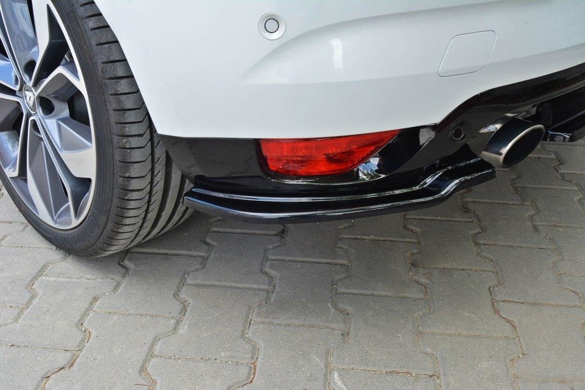 Heck Ansatz Flaps Diffusor passend für Renault Megane Mk4 Hatchback schwarz Hochglanz – Ansicht 3