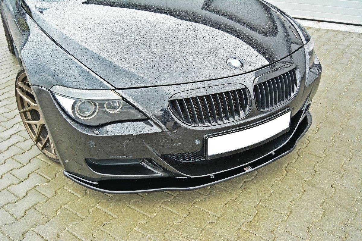Street+ Spoilerlippe Front Ansatz V.2 passend für BMW M6 E63 schwarz Hochglanz – Ansicht 3