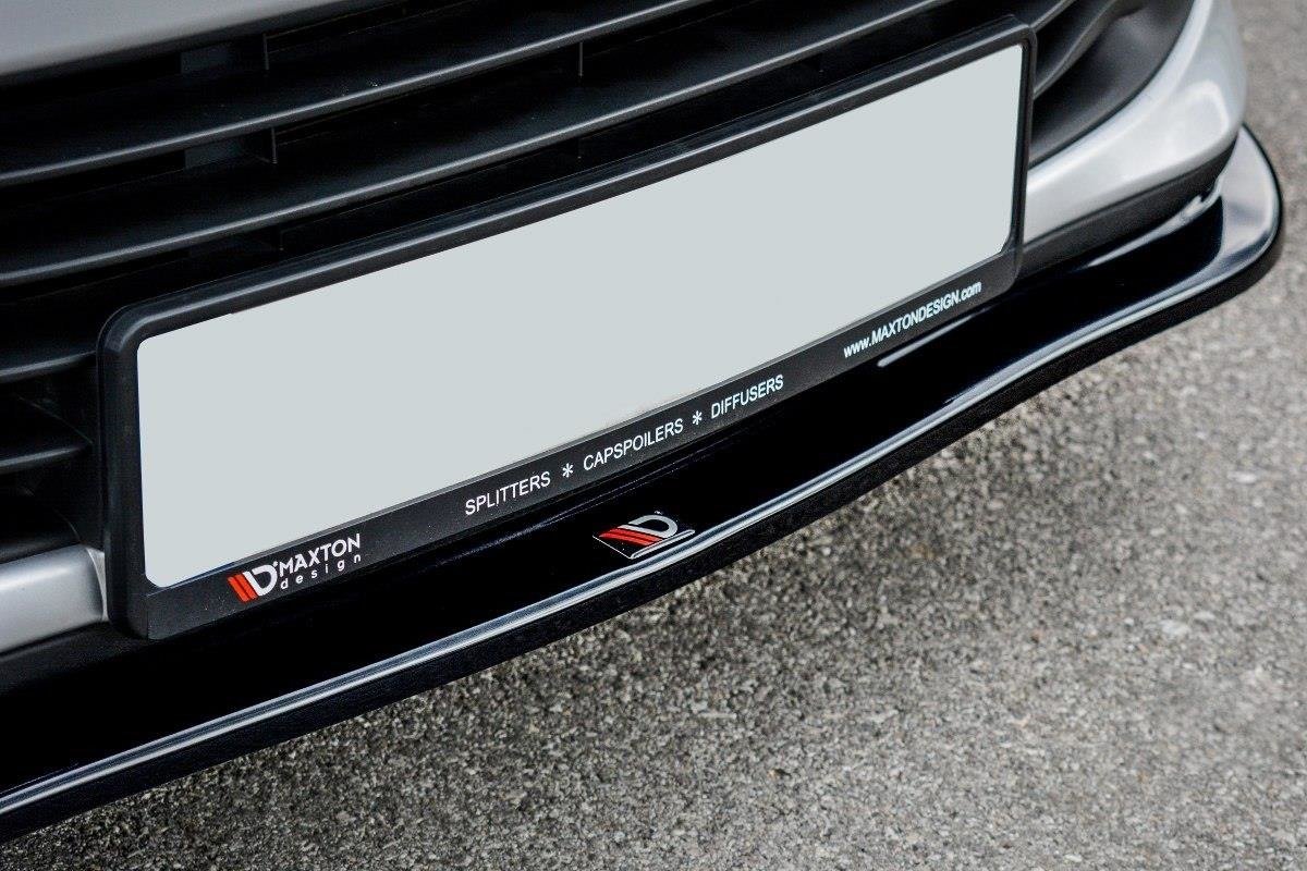 Street+ Spoilerlippe Front Ansatz V.1 passend für Renault Clio Mk4 schwarz Hochglanz – Ansicht 1