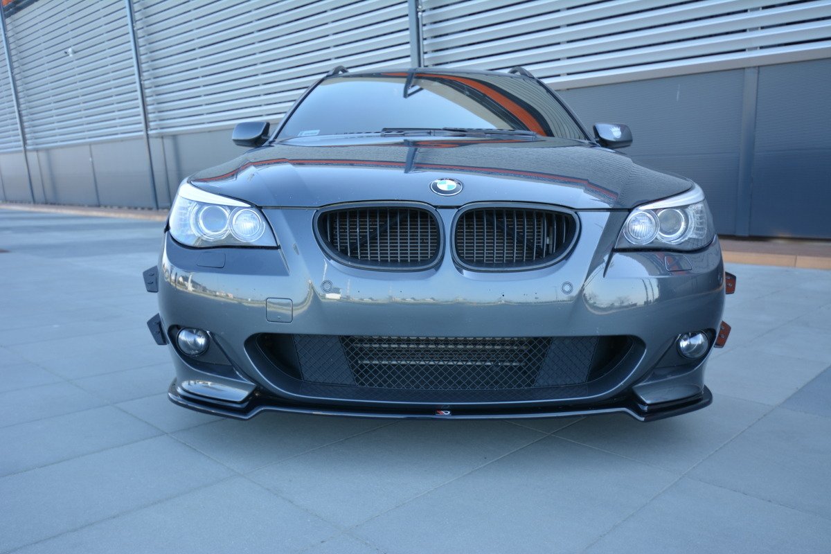 Street+ Spoilerlippe Front Ansatz passend für BMW 5er E60/61 M Paket schwarz Hochglanz – Ansicht 3