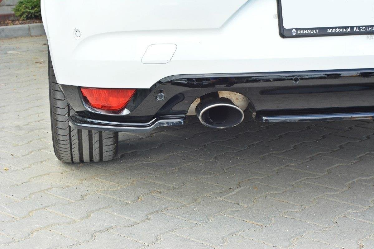 Heck Ansatz Flaps Diffusor passend für Renault Megane Mk4 Hatchback schwarz Hochglanz – Ansicht 1