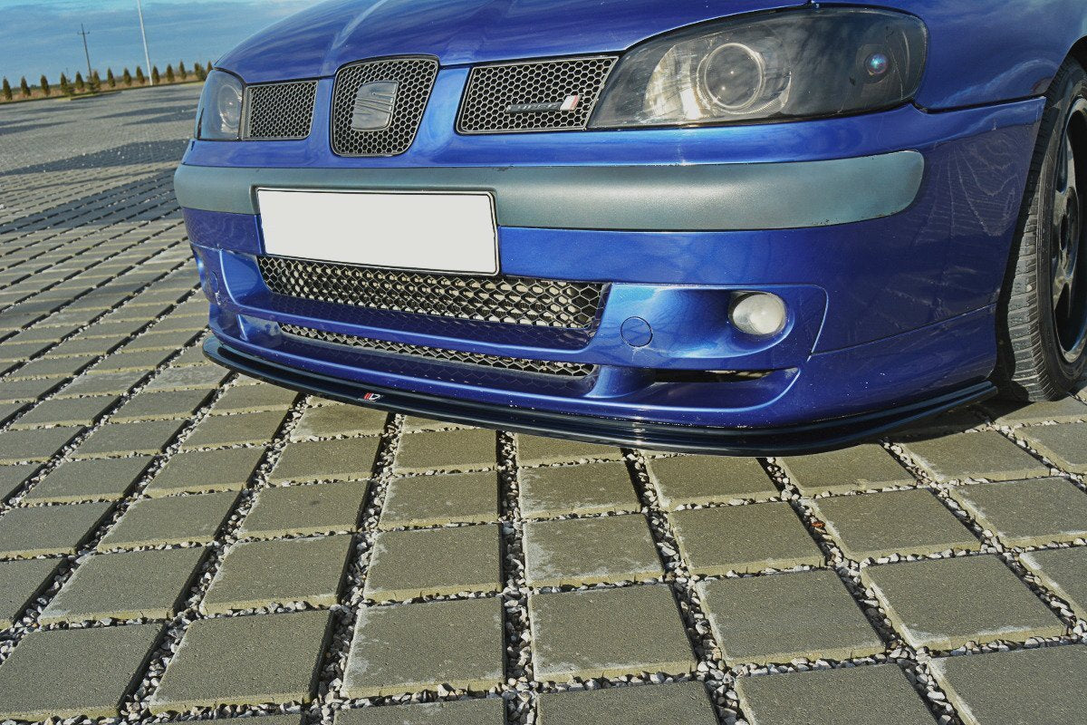 Street+ Spoilerlippe Front Ansatz V.1 passend für SEAT IBIZA MK2 FACELIFT CUPRA schwarz Hochglanz – Ansicht 2