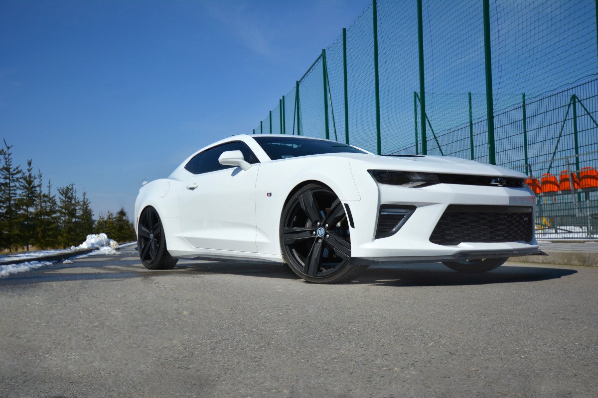 Street+ Seitenschweller Leisten passend für CHEVROLET CAMARO 6TH-GEN. PHASE-I 2SS COUPE schwarz Hochglanz – Ansicht 5