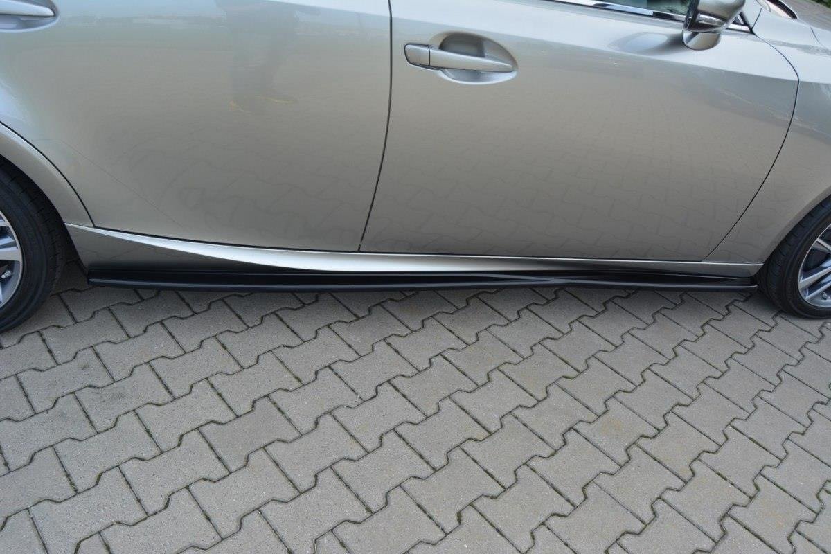 Street+ Seitenschweller Leisten passend für Lexus IS Mk3/ Mk3 Facelift  schwarz Hochglanz – Ansicht 1