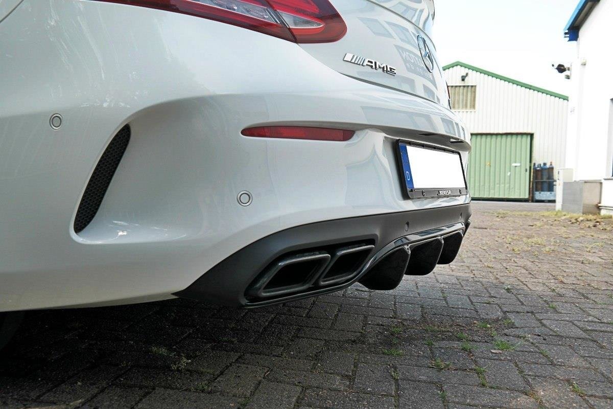 Diffusor Heck Ansatz passend für Mercedes-AMG C63 Coupe C205 schwarz Hochglanz – Ansicht 4