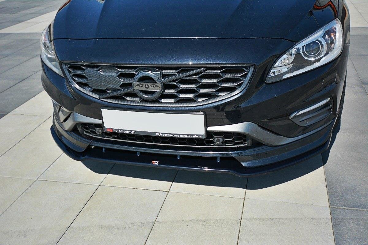 Street+ Spoilerlippe Front Ansatz V.1 passend für Volvo V60 Polestar Facelift schwarz Hochglanz – Ansicht 2