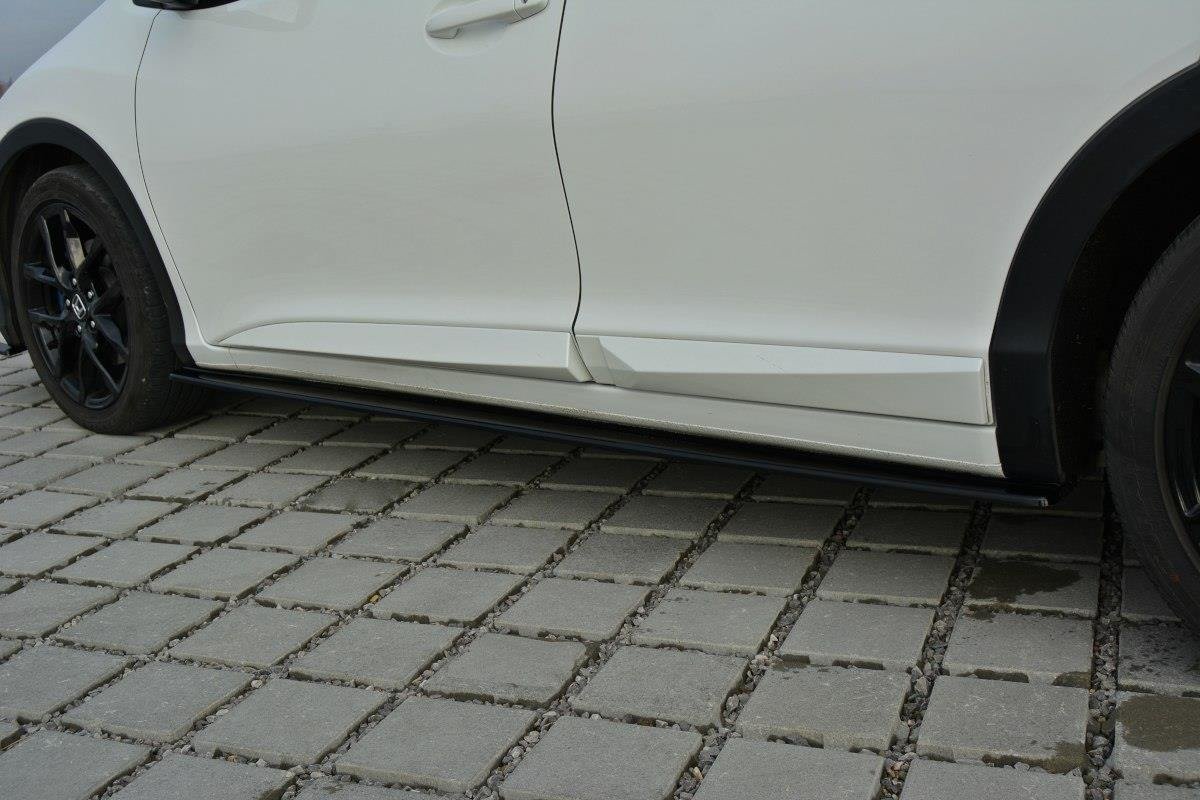 Street+ Seitenschweller Leisten passend für Honda Civic Mk9  schwarz Hochglanz – Ansicht 5