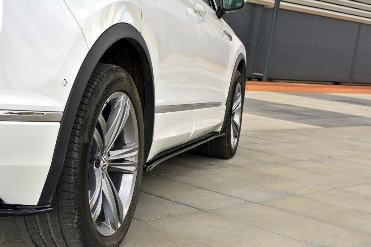 Street+ Seitenschweller Leisten passend für VW Tiguan R-Line Mk2 schwarz Hochglanz – Ansicht 3