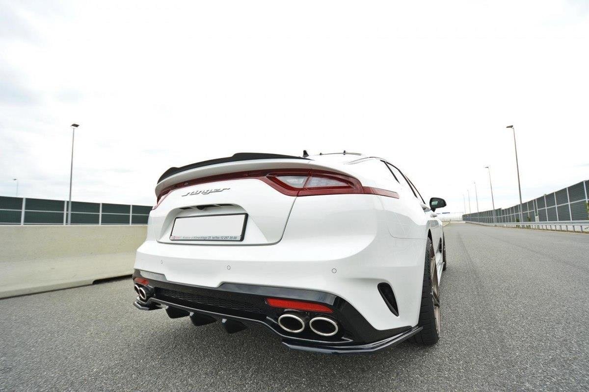 Diffusor Heck Ansatz passend für Kia Stinger Gt / GT-Line Mk1 schwarz Hochglanz – Ansicht 2