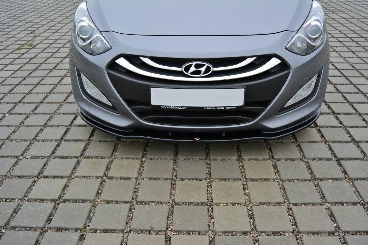 Street+ Spoilerlippe Front Ansatz passend für Hyundai i30 mk.2 schwarz Hochglanz – Ansicht 1