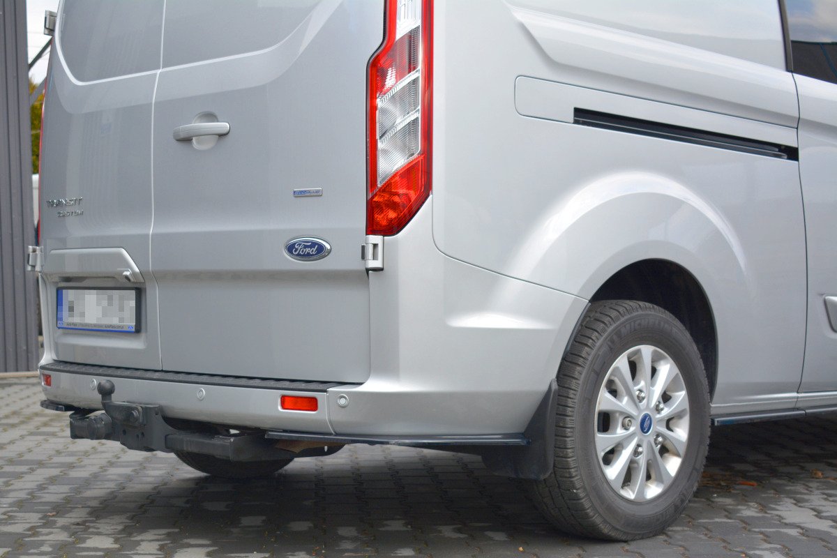 Heck Ansatz Flaps Diffusor passend für Ford Transit Custom Mk1 FL schwarz Hochglanz – Ansicht 3