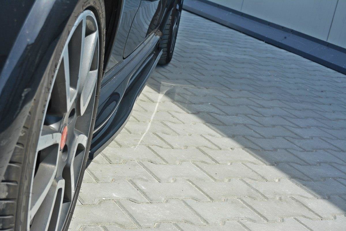 Street+ Seitenschweller Leisten passend für Abarth Punto Evo  schwarz Hochglanz – Ansicht 3
