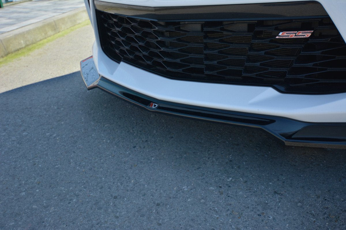 Street+ Spoilerlippe Front Ansatz V.1 passend für CHEVROLET CAMARO 6TH-GEN. PHASE-I 2SS COUPE schwarz Hochglanz – Ansicht 2
