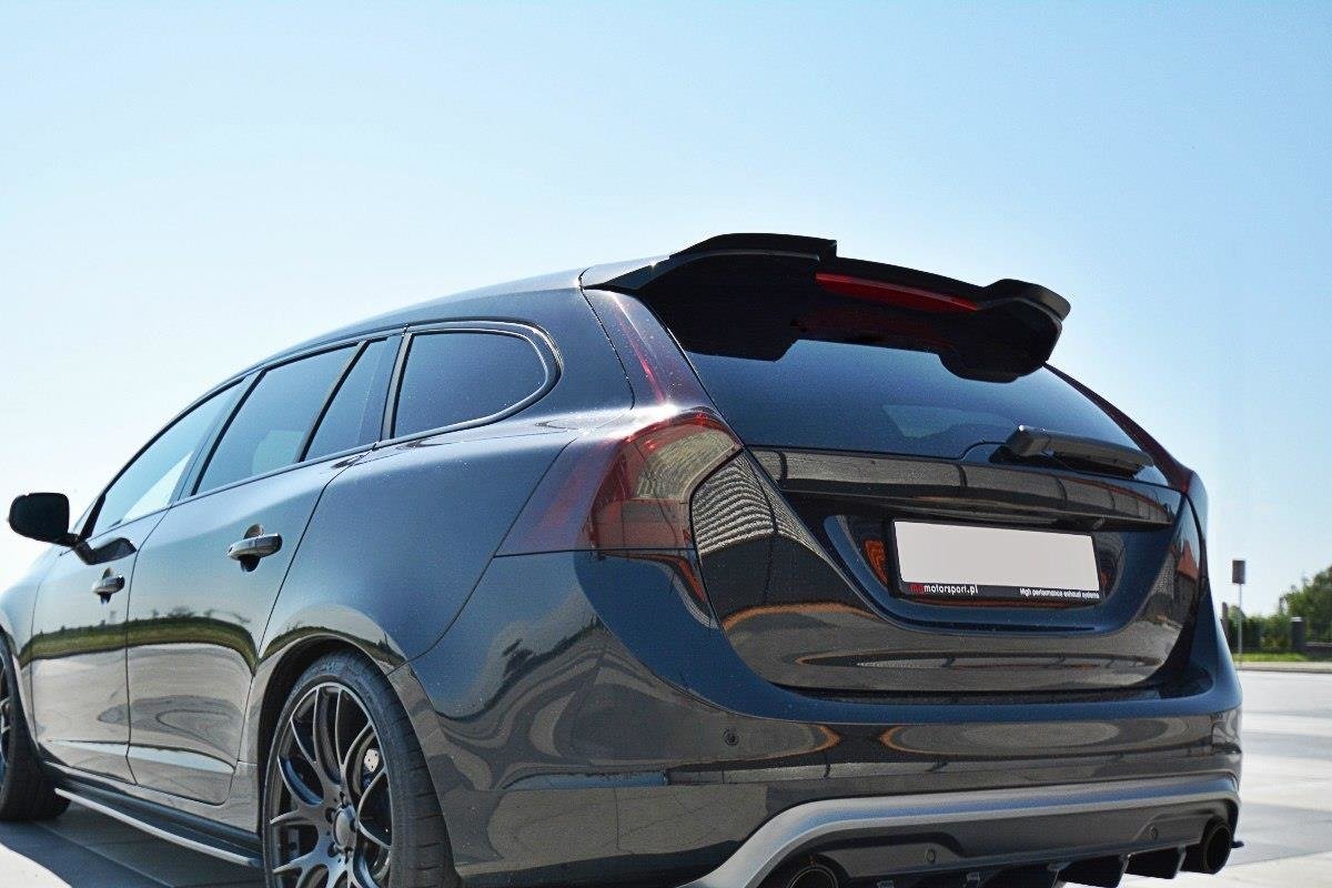 Heckspoiler Lippe Volvo V60 Polestar Facelift schwarz Hochglanz – Ansicht 1