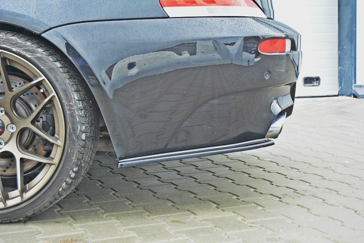 Heck Ansatz Flaps Diffusor passend für BMW M6 E63 schwarz Hochglanz – Ansicht 4