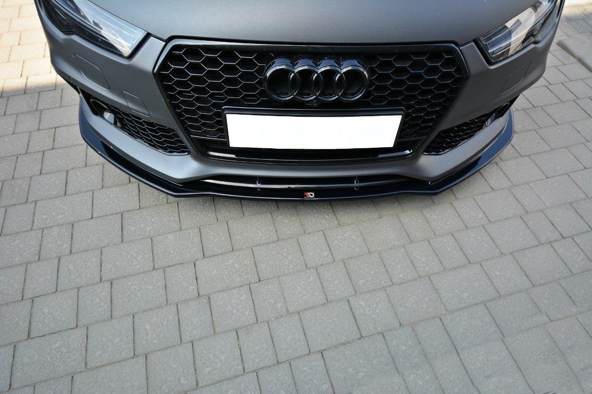 Street+ Spoilerlippe Front Ansatz V.1 passend für Audi RS7 C7 schwarz Hochglanz – Ansicht 5