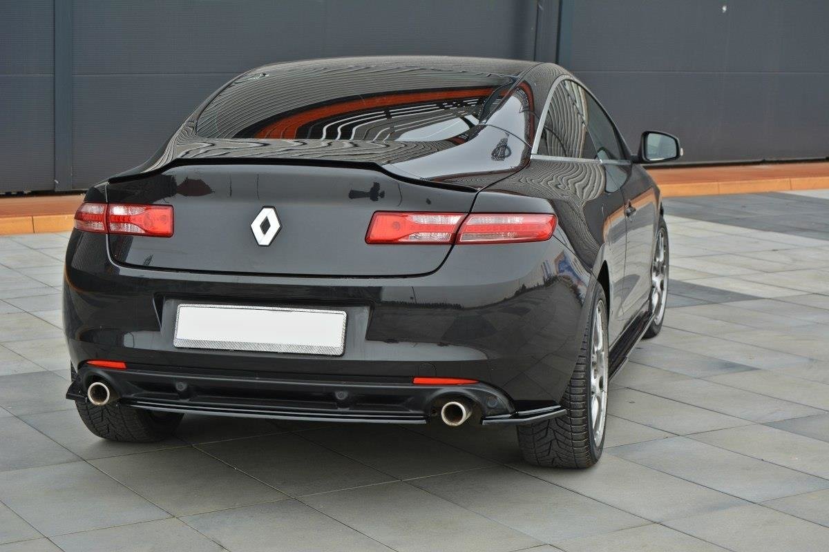 Heck Ansatz Flaps Diffusor passend für Renault Laguna mk 3 Coupe schwarz Hochglanz – Ansicht 1