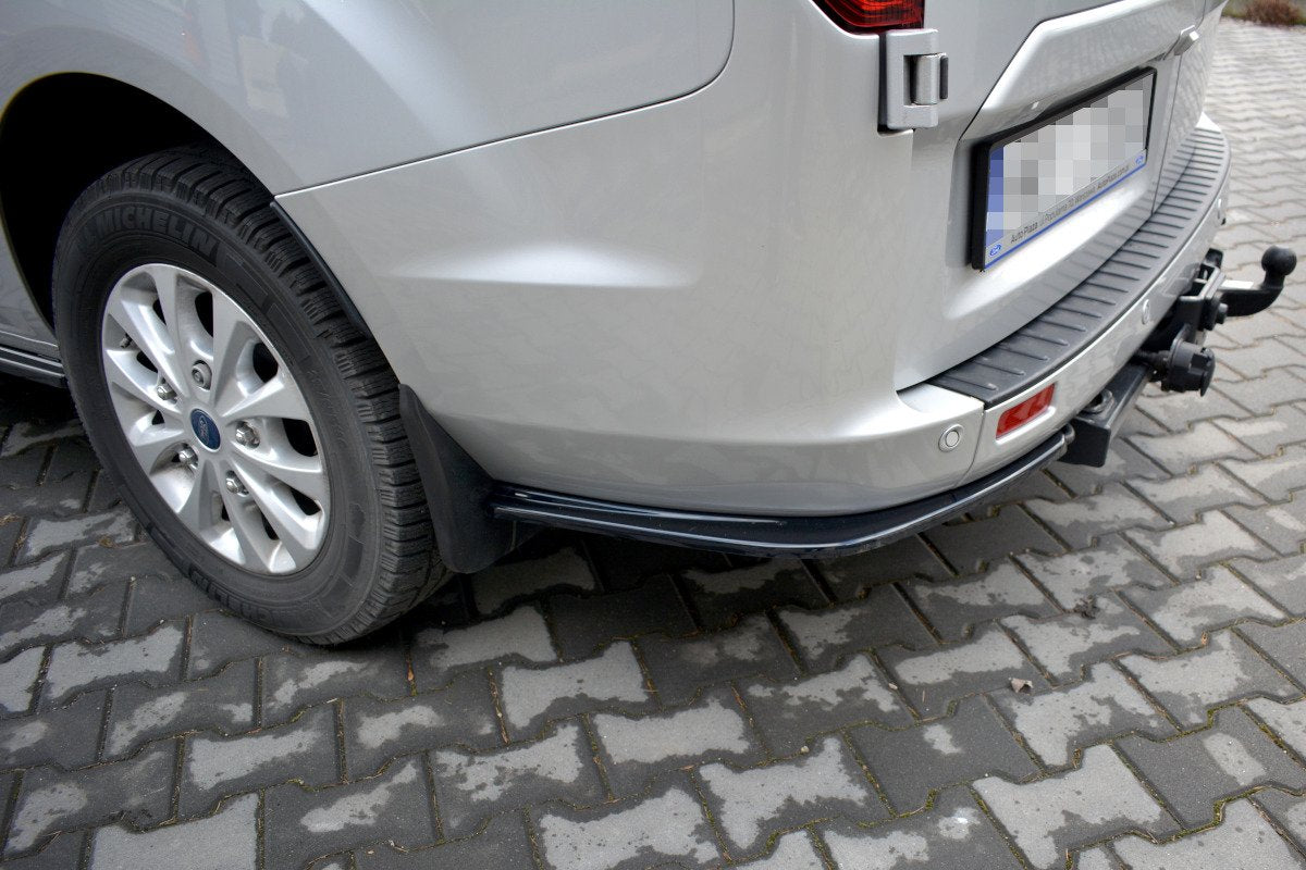 Heck Ansatz Flaps Diffusor passend für Ford Transit Custom Mk1 FL schwarz Hochglanz – Ansicht 1