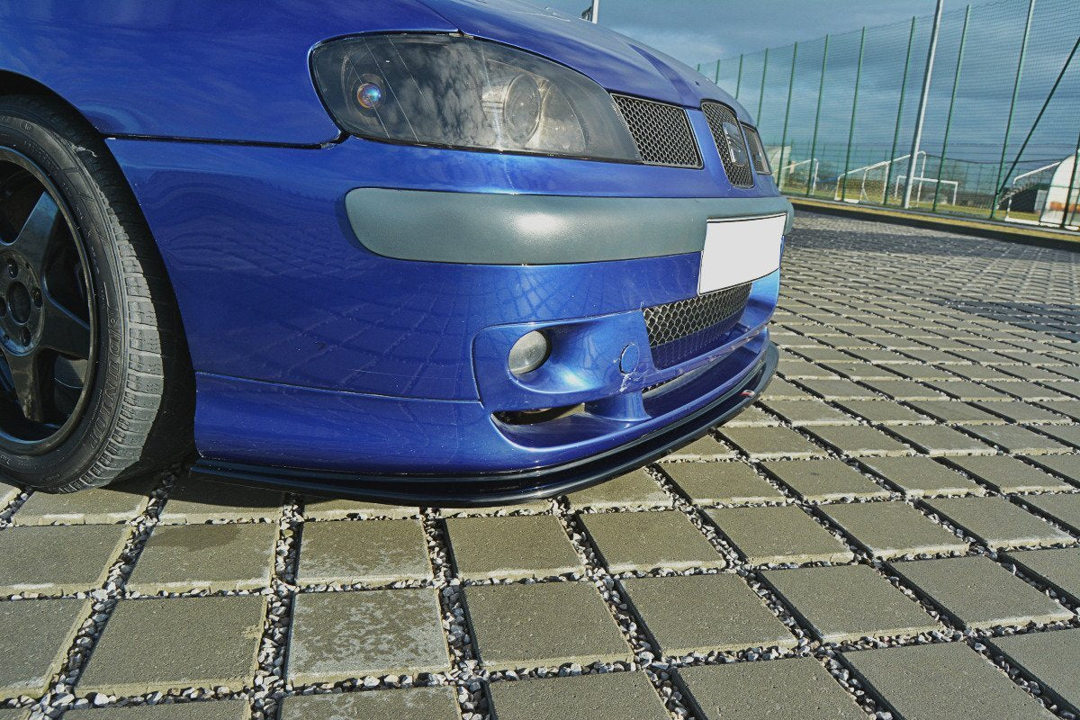 Street+ Spoilerlippe Front Ansatz V.1 passend für SEAT IBIZA MK2 FACELIFT CUPRA schwarz Hochglanz – Ansicht 3