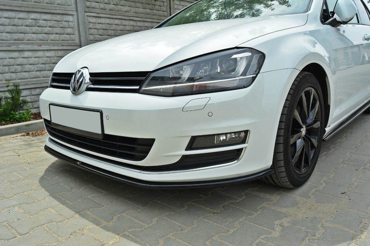 Street+ Spoilerlippe Front Ansatz passend für VW Golf Mk7 schwarz Hochglanz – Ansicht 1