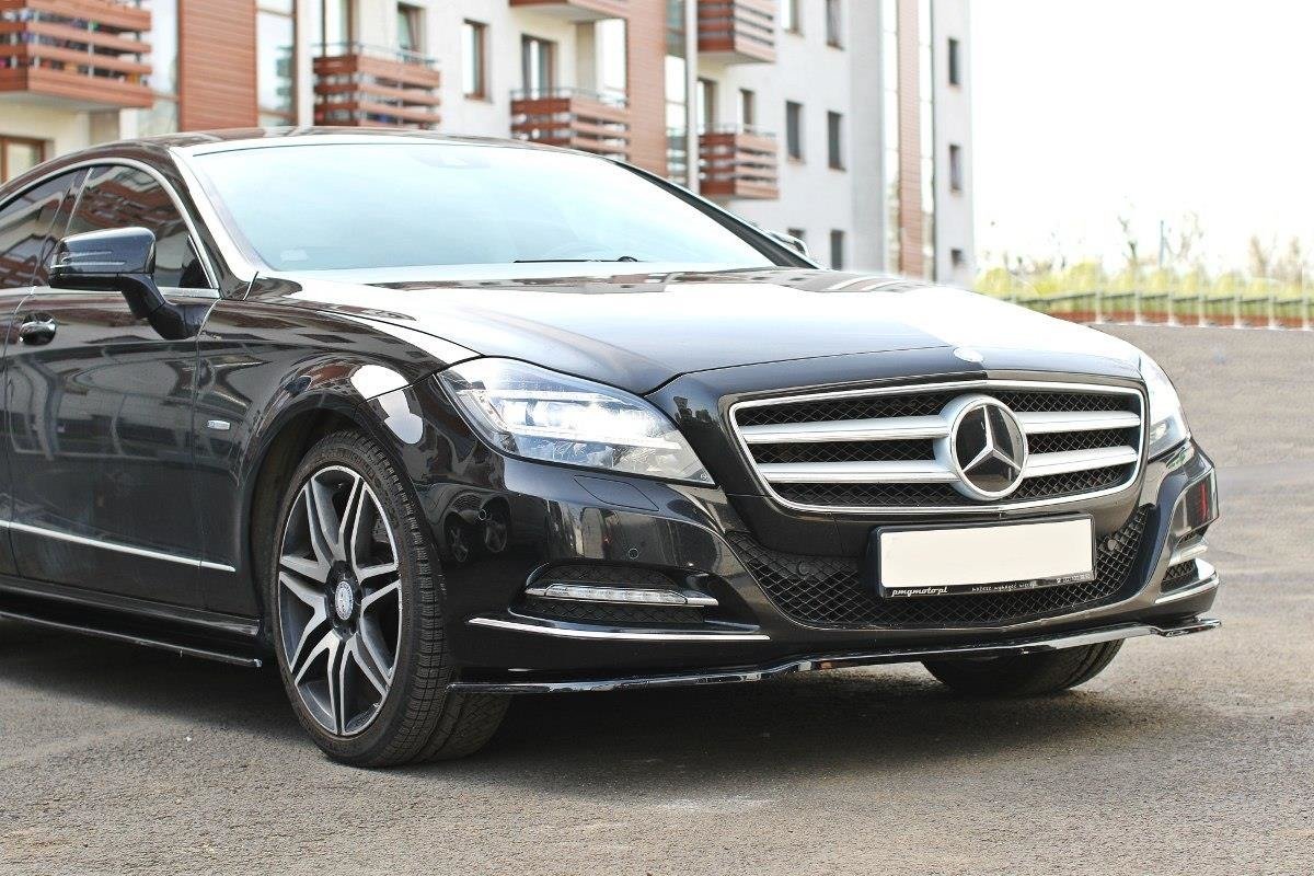 Street+ Spoilerlippe Front Ansatz passend für Mercedes-Benz CLS C218 schwarz Hochglanz – Ansicht 1