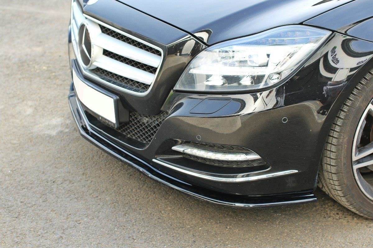 Street+ Spoilerlippe Front Ansatz passend für Mercedes-Benz CLS C218 schwarz Hochglanz – Ansicht 3